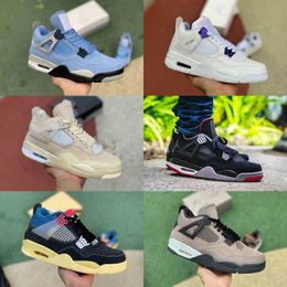 Topkwaliteit 4 4S Basketbalschoenen Mannen Dames University Blue Court Purple Pure Money Bred Jordn Cream Sail Taupe Haze Air White Oreo Cement