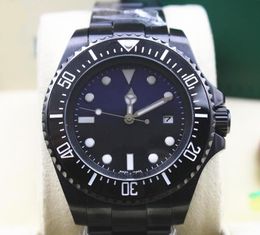 Top Quality 44mm Sea-Dweller 116660 Azul Preto Dial Cerâmica Moldura Safira Ásia 2813 Movimento Automático Mens Relógios de Pulso239H