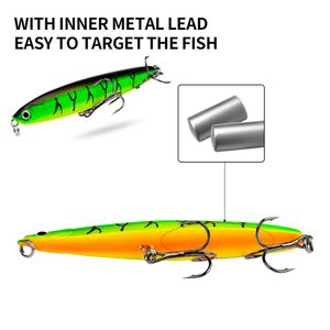 Topkwaliteit 5 Kleur 10 cm 24G ondergedompeld potlood VIB-vissen lokken Hardaas Minnow Crankbait Life-achtige Swimbit Bass Fishing Aass Set