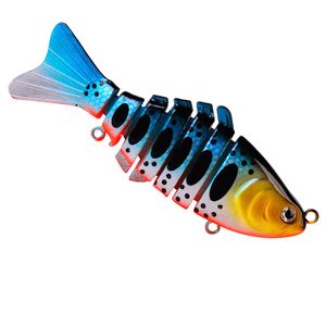 Señuelo de pesca ABS de calidad superior, 5 colores, 9,5 cm, 15g, para lubina, trucha, bañadores multiarticulados, señuelos de natación biónicos de hundimiento lento, lubina, agua dulce, agua salada