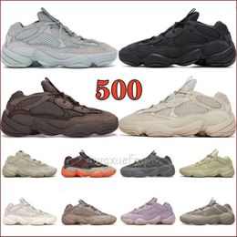 Topkwaliteit 500 hardloopschoenen voor heren Dames 500s Utility Zwart Graniet Bone Wit Eame Zoutbruin Klei Taupe Licht Heren Trainers Buitensporten Sneakers