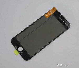 Topkwaliteit 50 stks voor iPhone 6G Pre-Installer Reparatie Voorglas met Frame + OCA + Polarizer Film Gebarsten Glas Opknappen