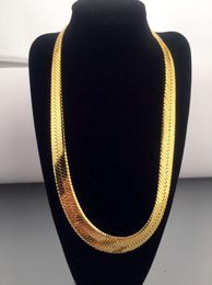 Top Quality 70cm1mm Hip Hop Mens Herringbone Chain Golden Silver Collier Rappeur Chunky Chain Boys Rapper Club Nightclub DJ Jewelry2788880