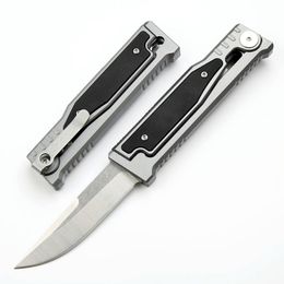 Topkwaliteit A2230 High End EDC-zakmes D2 Stone Wash Drop Point Blade CNC Luchtvaart Aluminium handvat Nieuw design Messen Outdoor Camping Wandelen Survival Tools