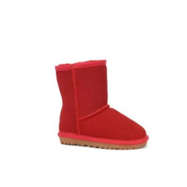 Top qualité Aus U5281 bébés garçons filles enfants bottes de neige Cowskin Sheepskin garder au chaud bottes Anniversaire Cadeaux de Noël Transbordement gratuit TAILLE 23-34