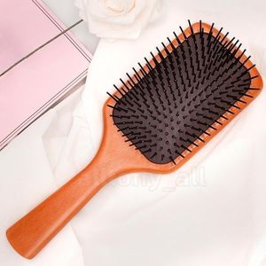 Topkwaliteit AVDA Houten Grote Paddle Brush Brosse Club Massage Haarborstel Kam Voorkomt haaruitval Hair Sac Massager