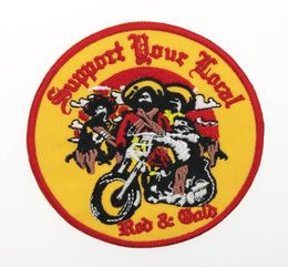 Bandidos de qualité supérieure, soutenez votre Patch de broderie Local, Patch détaillé rouge Club MC Biker moto pour veste 6587225