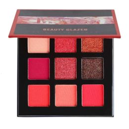 Top Qualité Beauté Glacé Maquillage Fard À Paupières Palette Pinceaux De Maquillage 9 Couleur Palette Maquillage Palette Shimmer Pigmenté Ombre À Paupières Maquillage