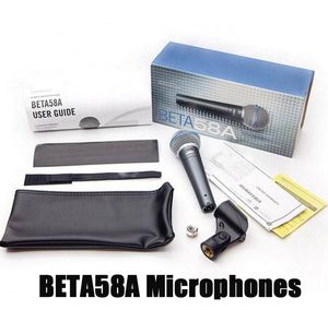 Studio de microphone dynamique filaire portable professionnel de qualité supérieure Beta58A pour chanter sur scène, enregistrer des voix, jouer en karaoké, concert en direct Beta 58A Mic VS SM58S