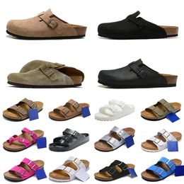 Birkstocks de qualité supérieure Bostons Clogs Designer Sandals Birkin Beach Summer Boucle Slippers Bostons Microfibre Shearling Suede Flip Flops Birkin Birko-Flor Slide