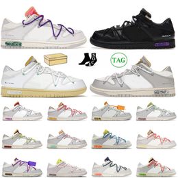 Nike Dunk Low Off White The Lot NO.01-50 Off Running Shoes Futura Red Green Ow Offs White Designer Rubber Unc University Gold Skate Trainers