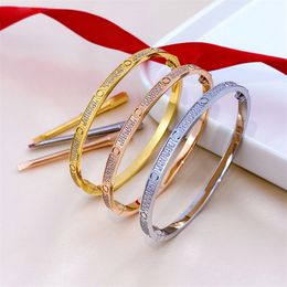 Top qualité bling diamant étoile brillant cristal designer charme bracelet luxe 18k or acier inoxydable mince vis tournevis ongles bracelets bracelet bijoux
