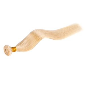 Top qualité blonde couleur 613 brésilien péruvien malaisien indien droite vierge cheveux humains tisse faisceaux remy extensions de cheveux peuvent être teints