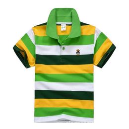 Boys de qualité T Top de qualité t Short Kds Boy Polo Shirts School Uniforme Shirt Coton Vêtements pour 3 4 5 6 7 8 9 10 11 12 14 ans L2405