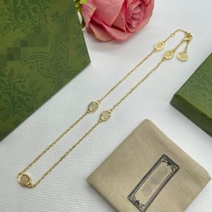 Topkwaliteit brass dames designer ketting hanger armband luxe oorbellen mode sieraden kerstcadeau zonder doos gn-064