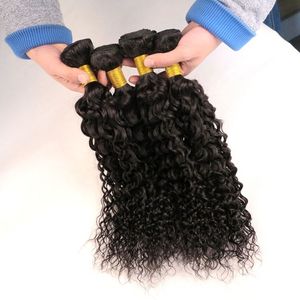 Bundles de cheveux indiens vierges Tissages de cheveux humains Jerry Curly Non transformés Brésilien Péruvien Mongol Malaisien Extensions de cheveux en vrac en gros