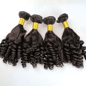 Tramas de cabello humano virgen Paquetes de cabello brasileño Tejidos Funmi 8-34 pulgadas Extensiones de cabello de tejido a granel de visón mongol indio peruano sin procesar