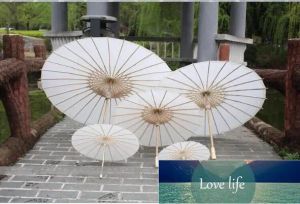 Topkwaliteit Bridal Wedding Parasols White Paper paraplu's Chinese Mini Craft Umbrella 4 Diameter: 20,30,40,60 cm bruiloft paraplu's voor groothandel