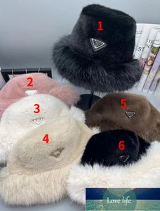 Chapeau seau en fourrure de vison de qualité supérieure, chapeaux chauds résistants au froid pour l'hiver, chapeau en peluche triangulaire, vente en gros