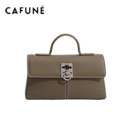 Sac de café de qualité supérieure Portefeuille en cuir authentique concepteur de cuir de luxe Square à bandoulière Tendance à la main pour femmes 240326