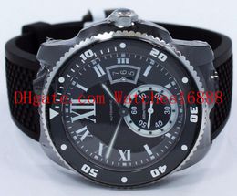 Top qualité calibre De plongeur WSCA0006 42mm noir automatique machines hommes montre élastique hommes Sport montres