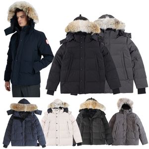 Top Qualité Canada G29 Wyndham Parka Mode Hommes Manteau Loup Véritable Fourrure Femmes Doudoune Fusion Fit Outwear Couples Manteaux Designer Vêtements Parka Avec Badge Taille S-XXL