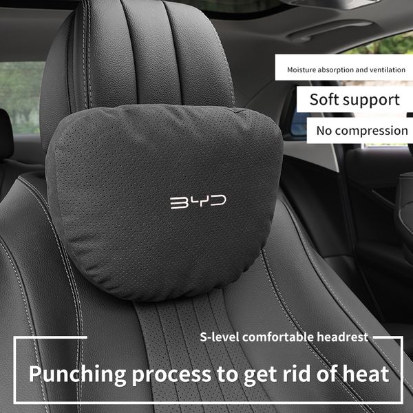 Asiento de soporte para el cuello del reposacabezas de automóvil de alta calidad para BYD ATTO 3 F0 G3 I3 EA1 EV Tang Canción suave almohada de almohada de cuello para automóvil ajustable