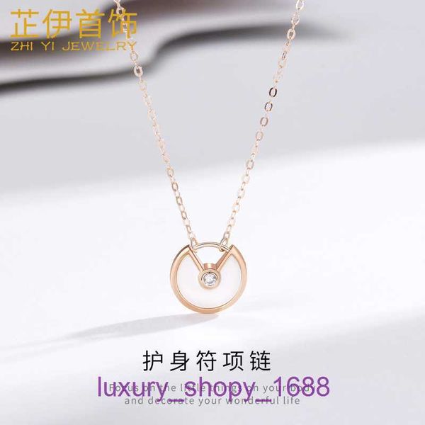 Collier de pneus de voiture de qualité supérieure pour femmes boutique en ligne collier amulette femmes S925 argent sterling léger luxe minorité senior Fritillaria avec boîte d'origine