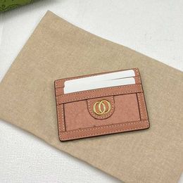 Titulaire de la carte de qualité supérieure en cuir femmes mini portefeuille rose porte-cartes de crédit deux côtés porte-monnaie d'affaires original en peau de vache pochette avec boîte
