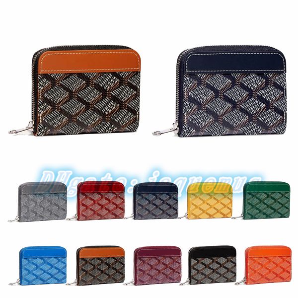 Porte-cartes de qualité supérieure Mini Designers Carte de visite Porte-monnaie en cuir véritable Poche pour clé Intérieur Slot Portefeuilles Porte-monnaie pour femme en gros mens Zipper unique portefeuille