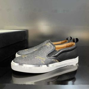 topkwaliteit casual schoenen ontwerper boze wolf leer tijger slang borduurwerk strepen klassieke mannen vrouwen sneakers denim canvas flats trainers