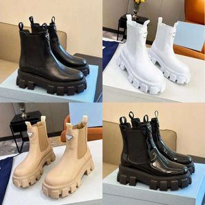 topkwaliteit casual schoenen ontwerper gepolijst lederen martin motorfiets laars loafers chelsea enkel full korrel elasticiteit platform vrouwen buiten luxe