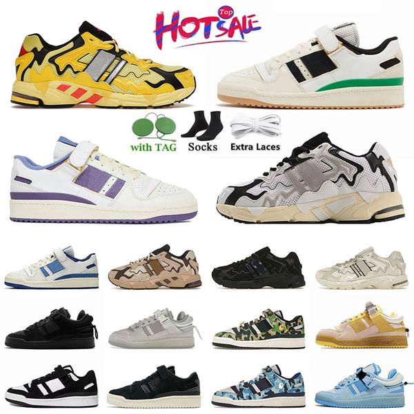 Chaussures décontractées de qualité Top Luxury Bad Bunny Forum orange Low X Mens Eâter Egg Femmes Red Floor rose Brown à l'école Ice Blue Grey Crew Green Trainers Green Sneakers 36-45