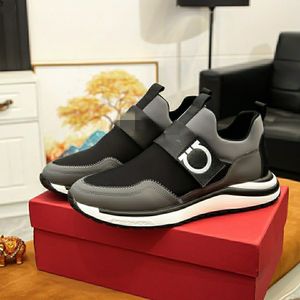 Topkwaliteit casual schoenen luxe designer sneaker echt lederen mesh puntige teen race runner buitenshuis zijn US38-44, KL0161