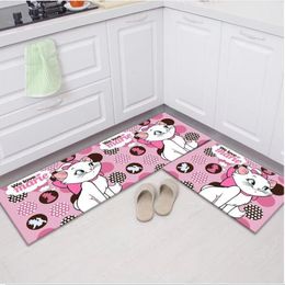Topkwaliteit kat cartoon bedrukte badkamer keuken deurmat tapijten gebied tapijt vloermatten niet-slip tapete matras deurmat voor woonkamer 20230820a08