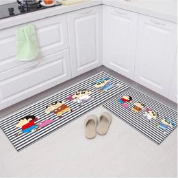 Topkwaliteit kat cartoon bedrukte badkamer keuken deurmat tapijten gebied tapijt vloermatten niet-slip tapete matras deurmat voor woonkamer 20230820A07
