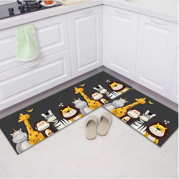 Top qualité chat dessin animé imprimé salle de bain cuisine paillasson tapis tapis tapis de sol antidérapant Tapete matelas porte tapis pour salon 20230820A10