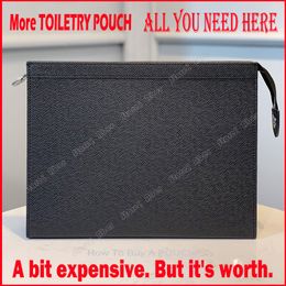 Topkwaliteit Clutch Bag Pochette Voyage Toilettas Pouch Mannen Tas Lederen Womens Luxurys Designers Tassen Make-up Handtas Portemonnees Envelop