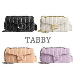 Top Calidad Coache Acolchado Tabby Bolso Bolso de diseñador para mujer Hombro Almohada Pochette Lujo Piel de oveja Baguette Bolso de mano para hombre Tote Clutch Lady Cadena Crossbody Bolsas