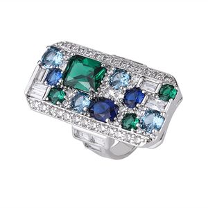 Top qualité coloré CZ anneau pour femmes filles mode fiançailles mariage bande charme fête bijoux 652941231675