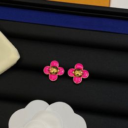 Topkwaliteit koperen luxe merk oorbellen armbanden kettingen V brief bloemen hoepels luxe paar oorbellen sets voor damesgeschenken