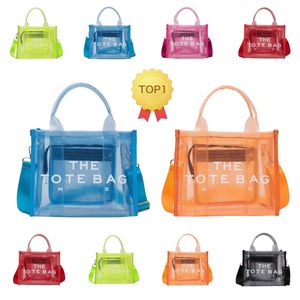 TOP kwaliteit Cross Body 2 maten COOL marc jocob Strandtas Dames Clutch Bags Heren de draagtas PVC kristallen zak klassieke vierkante plastic make-uptas Eco-vriendelijke boodschappentas