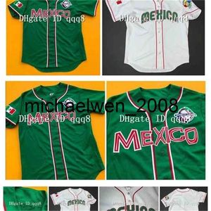 Jersey personalizado de alta calidad, Jersey de béisbol 100% cosido, blanco y verde, talla S-4XL