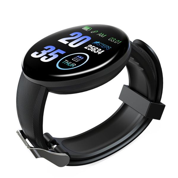 Relojes inteligentes D18 de alta calidad Pulsera Impermeable Ritmo cardíaco Presión arterial Pantalla a color Rastreador deportivo Pulsera inteligente Smartband Podómetro para IOS Android