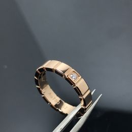 Topkwaliteit ontwerp geometrische eenvoudige armband paar paar ringen dames sterling zilver vierkant heren hoogwaardige wijsvinger bendeboor