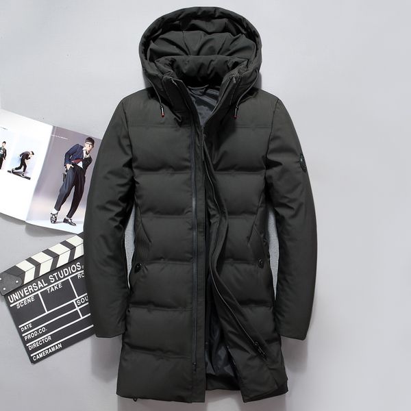 Top qualité conception coupe-vent hiver longue veste hommes classique mode épais duvet de canard pardessus thermique mâle grande taille 4XL Parka