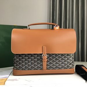 TOP Kwaliteit Designer Bedrijfsaktentas Citadin Messenger Bag Mode Mannen Vrouwen Tote Echt Leer Groen Bruin Luxe Laptoptas