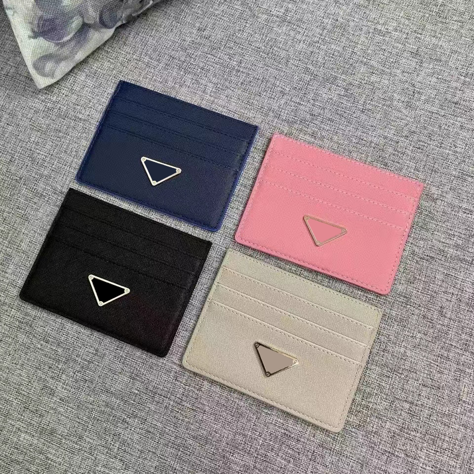 Designer kortinnehavare Purse mode unisex myntförlovar med låda dubbelsidiga kreditkort 7 kortplatser mini plånböcker 500117