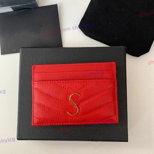 Top-Qualität Designer-Kartenhalter Geldbörse Mode Damen Herren Luxus-Geldbörsen Kaviarleder mit Box Doppelseitige Kreditkarten Münzen Mini-Geldbörsen
