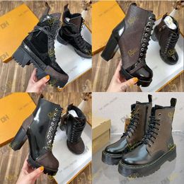 Top Quality Designer Laureate Femmes Bottes Love Arrow Médaille Boot Hiver Véritable Cuir Sac À Main Bandoulière Avec Boîte Top_Shoes_Factory